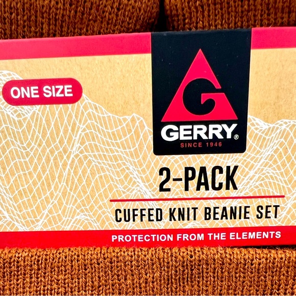 GERRY, CUFFED KNOT BEANIE SET, ONE SIZE FITS ALL, UNISEX, GREY AND BEIGE COLORS - Picture 8 of 11